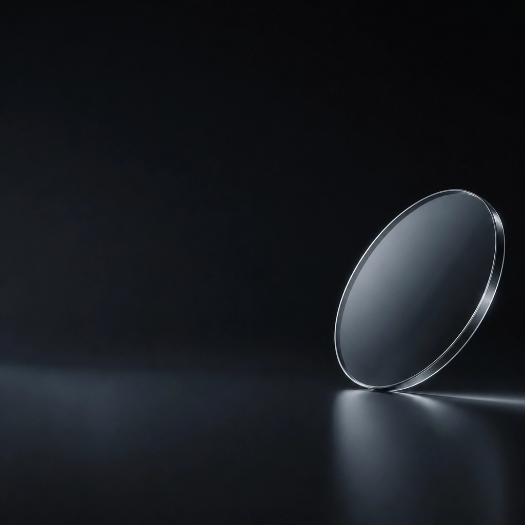 A dark looping form catching a thin rim of light